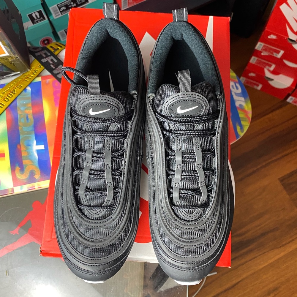 🆕 - Nike Air Max 97 - Black / White - Mens Size 9 - Picture 3 of 8